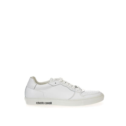White Leather Low Top Sneakers