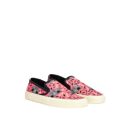 Pink Cotton Platform Sneakers