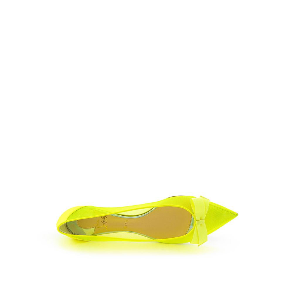 Yellow Mesh Ballet Flats