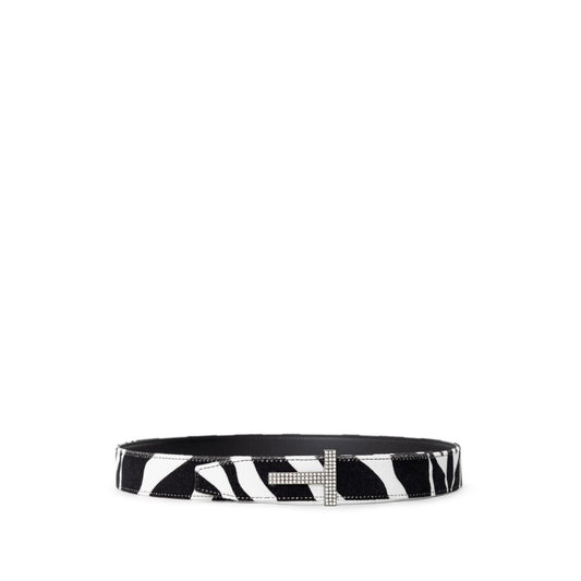 Tom Ford Zebra Print Velvet Belt