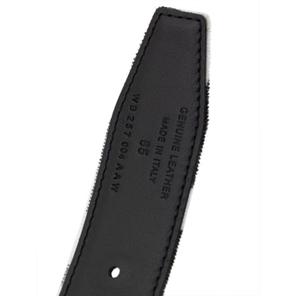 Tom Ford Crystal Logo Buckle Zebra Print Velvet Belt