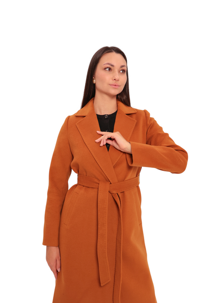 Harrington Classic Wraparound Overcoat in Cinnamon