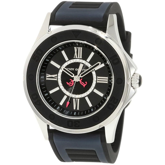 Rich Girl Black Dial Multicolor Rubber Strap Watch