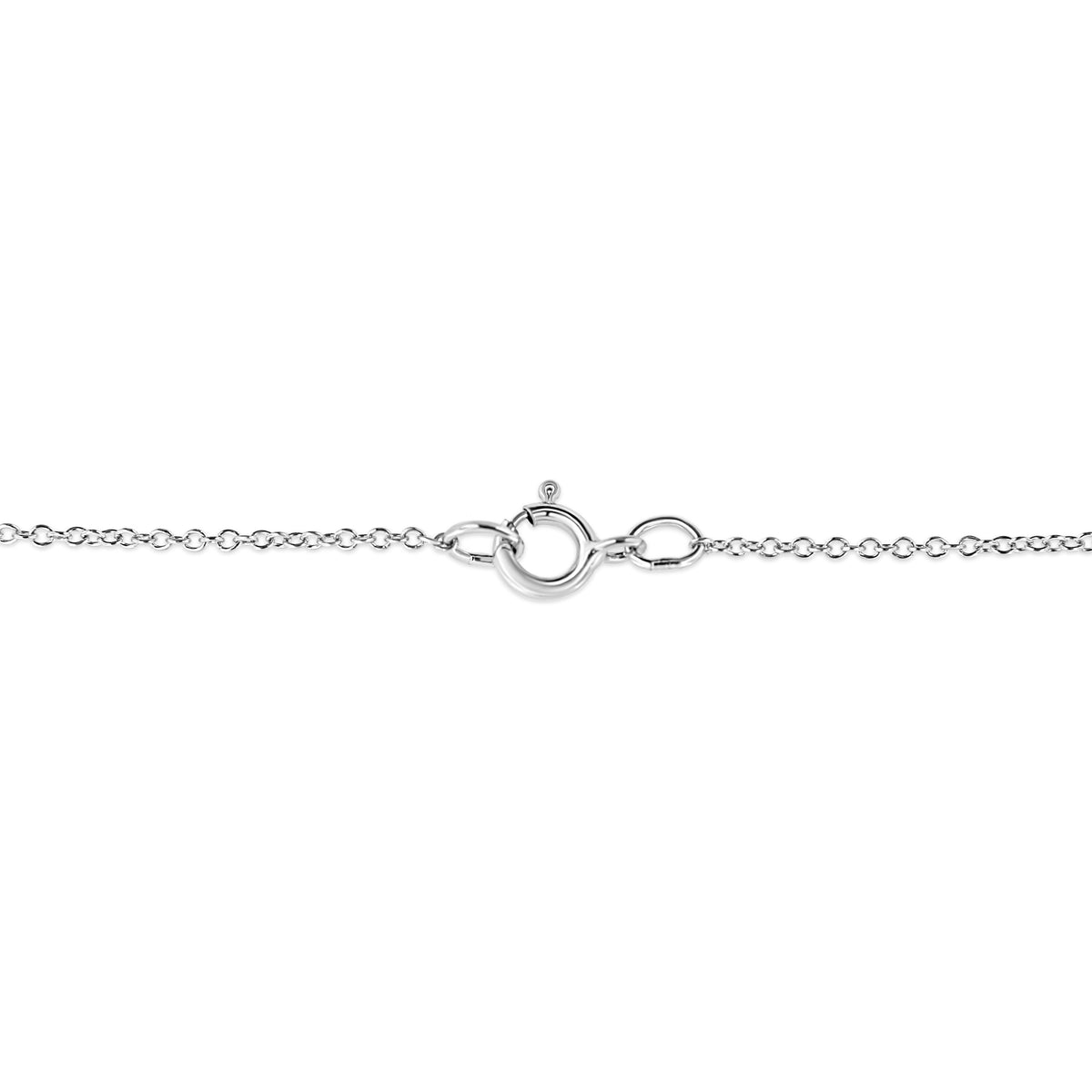 Sterling Silver Diamond Pave Open Cross Pendant Necklace