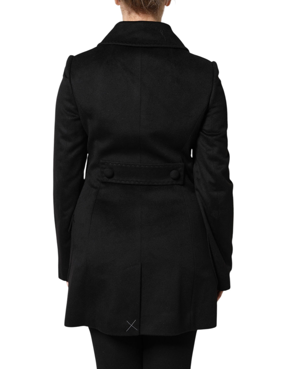 Dolce & Gabbana Black Virgin Wool Double-Breasted Blazer