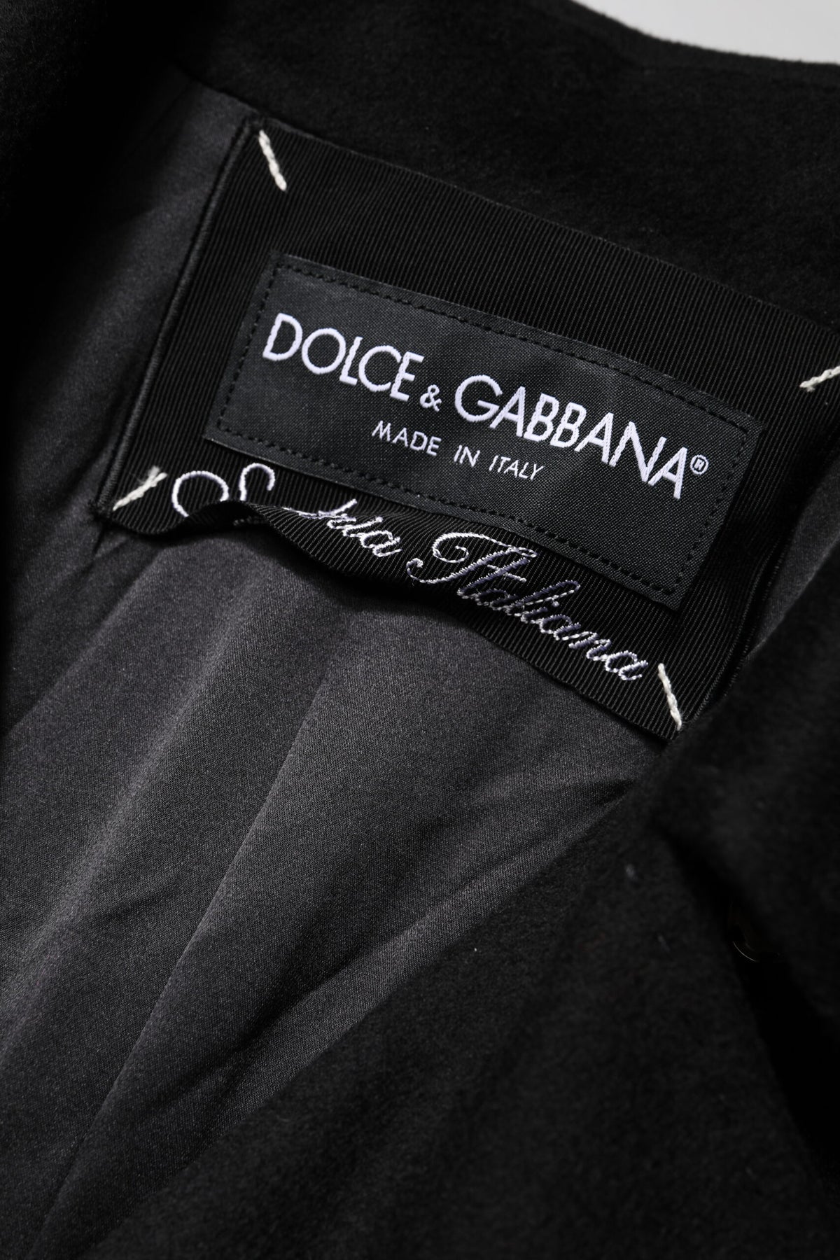 Dolce & Gabbana Black Virgin Wool Double-Breasted Blazer