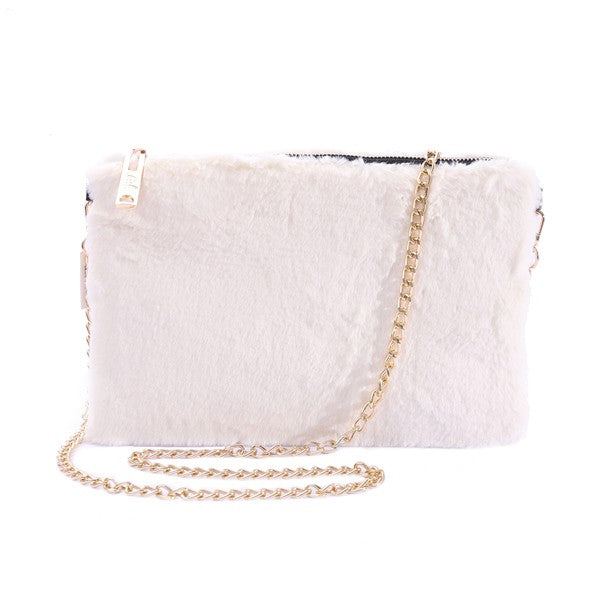 Chic Faux Fur Evening Clutch Bag - Undeniably LUXE