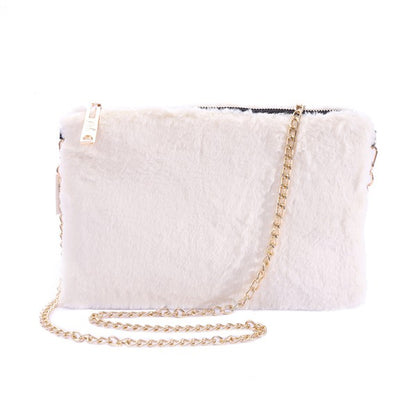 Chic Faux Fur Evening Clutch Bag - Undeniably LUXE