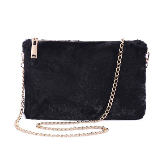 Chic Faux Fur Evening Clutch Bag - Undeniably LUXE
