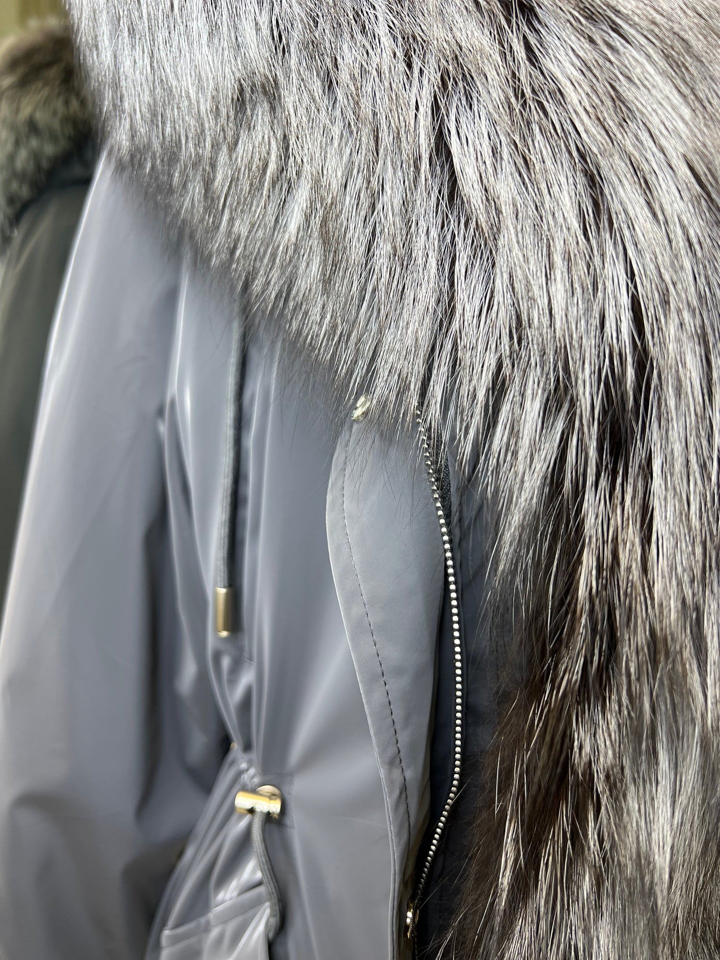 Silver Fox Fully Lined Hood Rabbit Insulated Parka