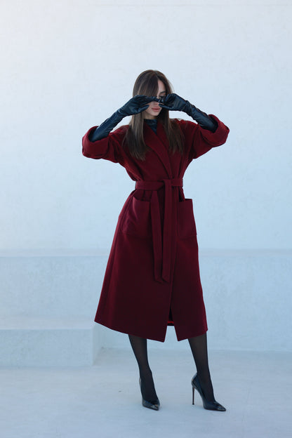 Angelina Cashmere Wool Blend Overcoat