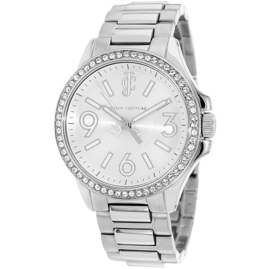Jetsetter Silver-Tone Crystal Watch
