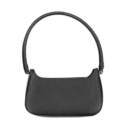 Black Polyurethane Women Handbag