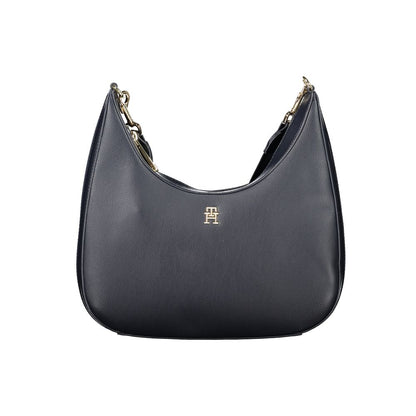 Blue Polyester Women Shoulder Bag