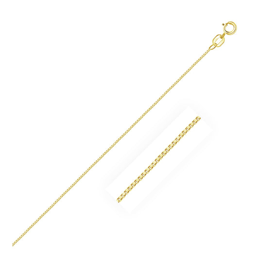 Yellow Gold Box Chain Necklace