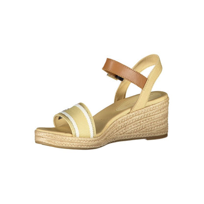 Beige Polyester Women Sandal