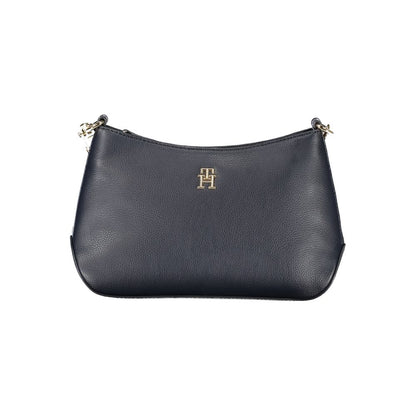 Blue Polyester Women Shoulder Bag