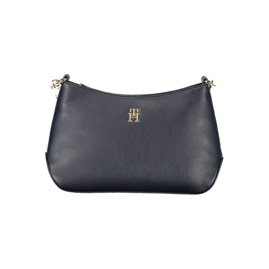 Blue Polyester Women Shoulder Bag