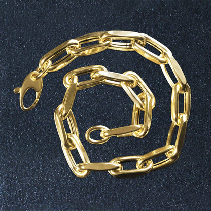 Yellow Gold French Cable Link Bracelet