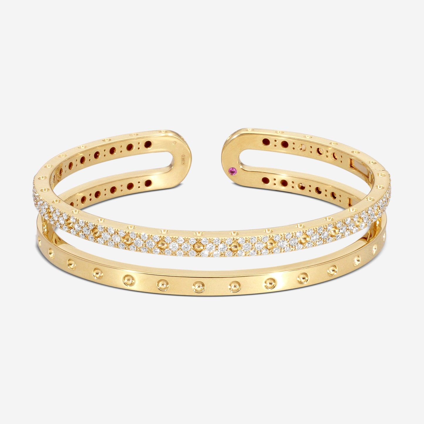 Roberto Coin Pois Moi 18K Yellow Gold Diamond Bangle Bracelet 7771692AYBAX