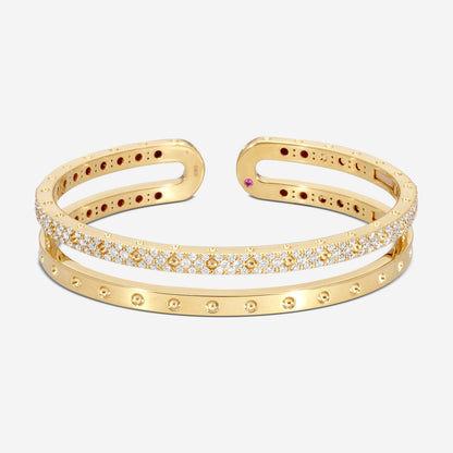 Roberto Coin Pois Moi 18K Yellow Gold Diamond Bangle Bracelet 7771692AYBAX