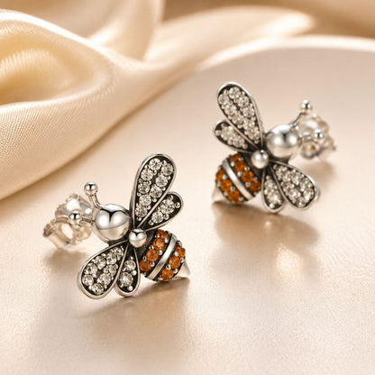 Sterling Silver CZ Pavé Earrings