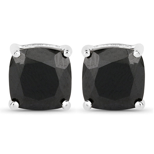 Sterling Silver Black Spinel Stud Earrings