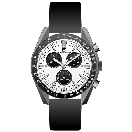 Oceanaut Orbit Black Leather Strap Watch