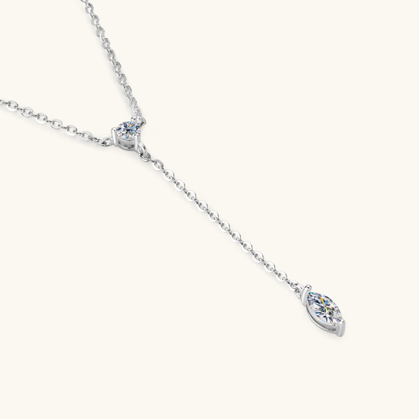 Moissanite Sterling Silver Necklace - Undeniably LUXE