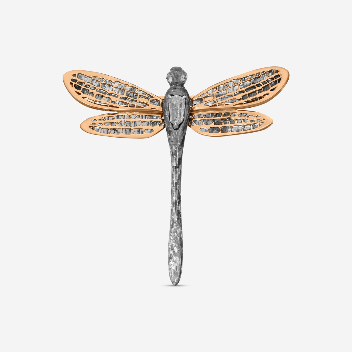 LUGANO - 18K Rose Gold Kite Diamond Brooch (Gross: 2.80gr.; DIA: 0.22ct. twd.) - 8009659