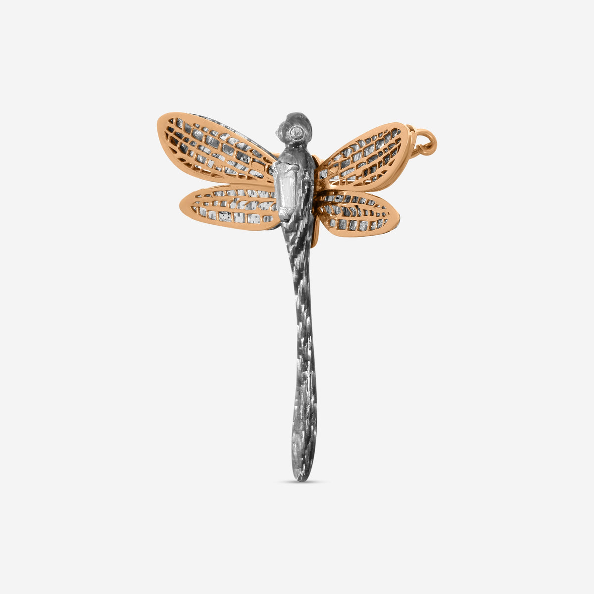 LUGANO - 18K Rose Gold Kite Diamond Brooch (Gross: 2.80gr.; DIA: 0.22ct. twd.) - 8009659