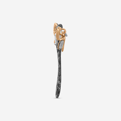 LUGANO - 18K Rose Gold Kite Diamond Brooch (Gross: 2.80gr.; DIA: 0.22ct. twd.) - 8009659
