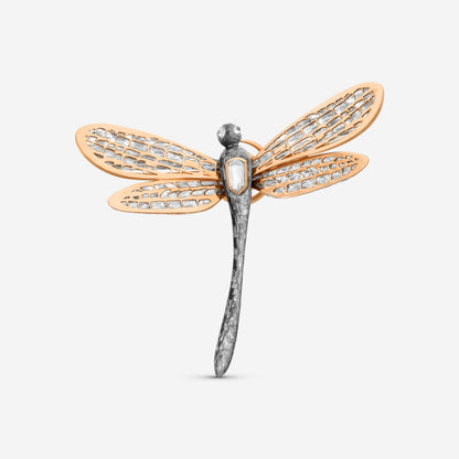 LUGANO - 18K Rose Gold Kite Diamond Brooch (Gross: 3.39gr.; DIA: 0.22ct. twd.) - 8009662
