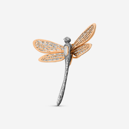 LUGANO - 18K Rose Gold Kite Diamond Brooch (Gross: 3.39gr.; DIA: 0.22ct. twd.) - 8009662