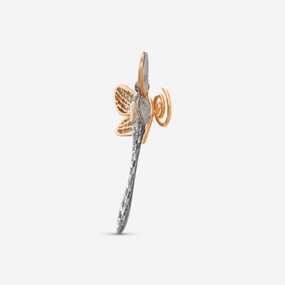 LUGANO - 18K Rose Gold Kite Diamond Brooch (Gross: 3.39gr.; DIA: 0.22ct. twd.) - 8009662