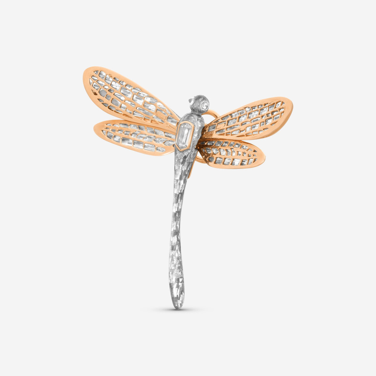 LUGANO - 18K Rose Gold Kite Diamond Brooch (Gross: 3.28gr.; DIA: 0.20ct. twd.) - 8009715