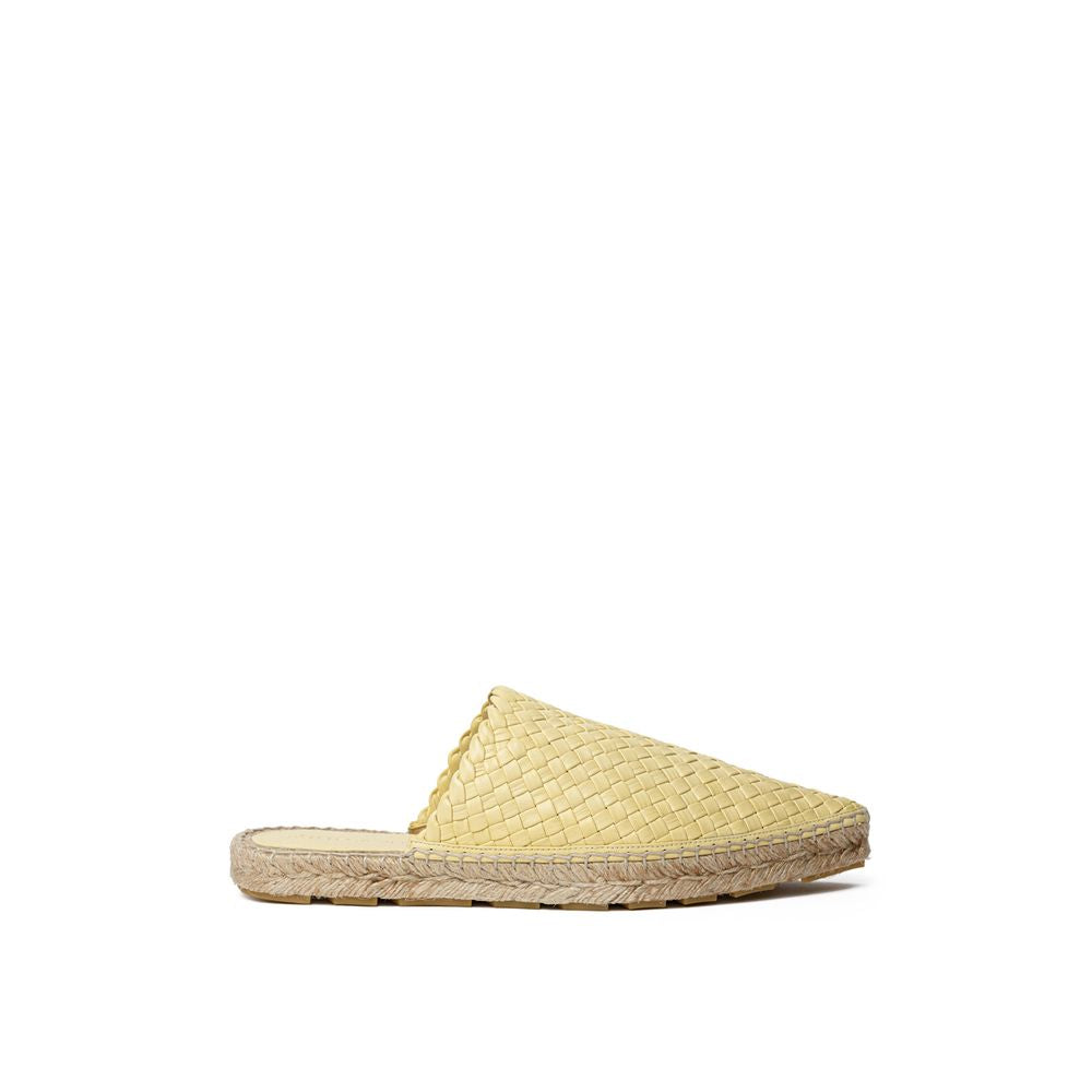Yellow Leather Espadrille