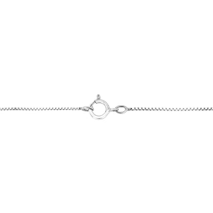 10K White Gold 1/3 Cttw Round-Cut Diamond Bezel 18" Pendant Necklace (J-K Color, I1-I2 Clarity)