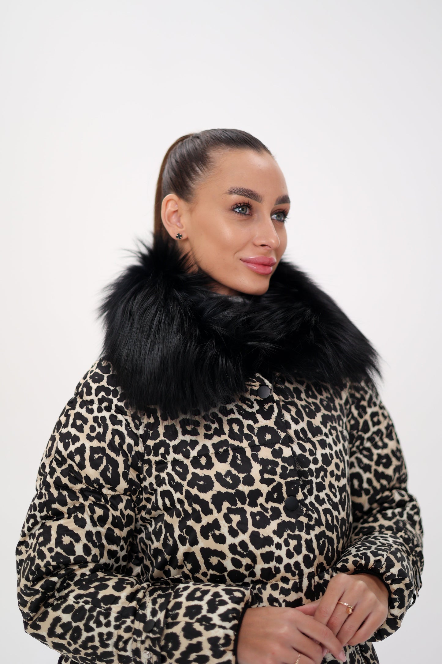 Polar Fox Leopard Luxe Down Parka