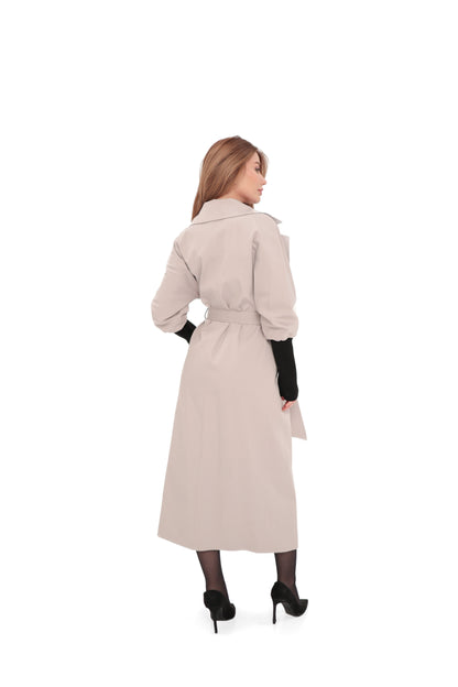 Miru Trench Coat in Ice Lilac