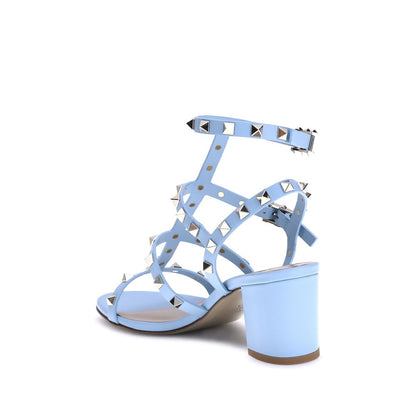 Blue Calf Leather Bos Taurus Strap-On Sandals