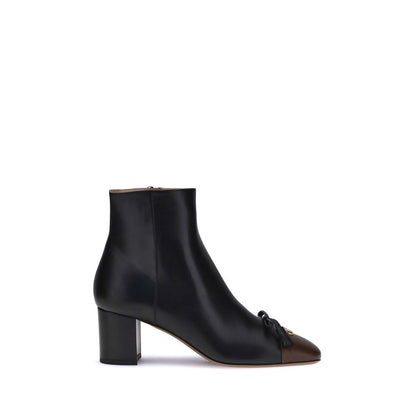 Black Goatskin Ankle Boots