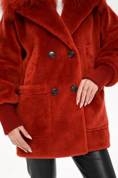 Lama Fur Peruvian Wool Coat