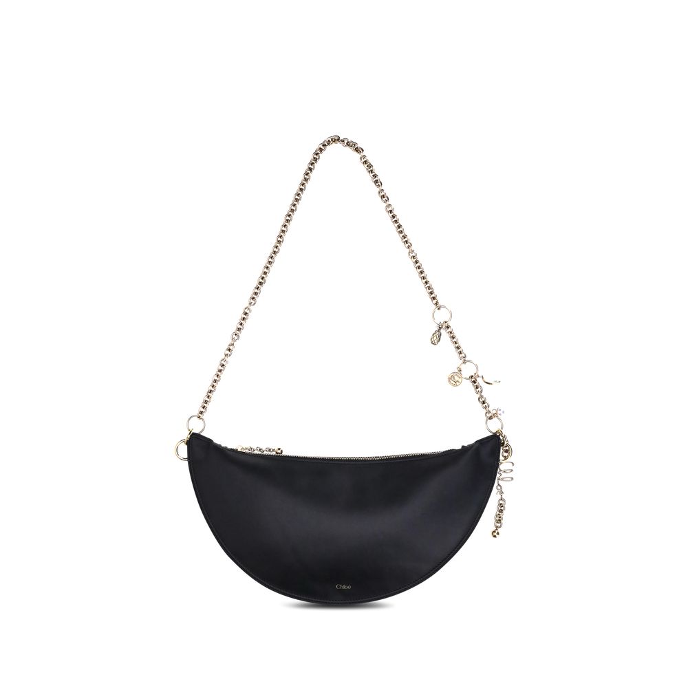 Chloé Icons Chain Black Calfskin Shoulder Bag