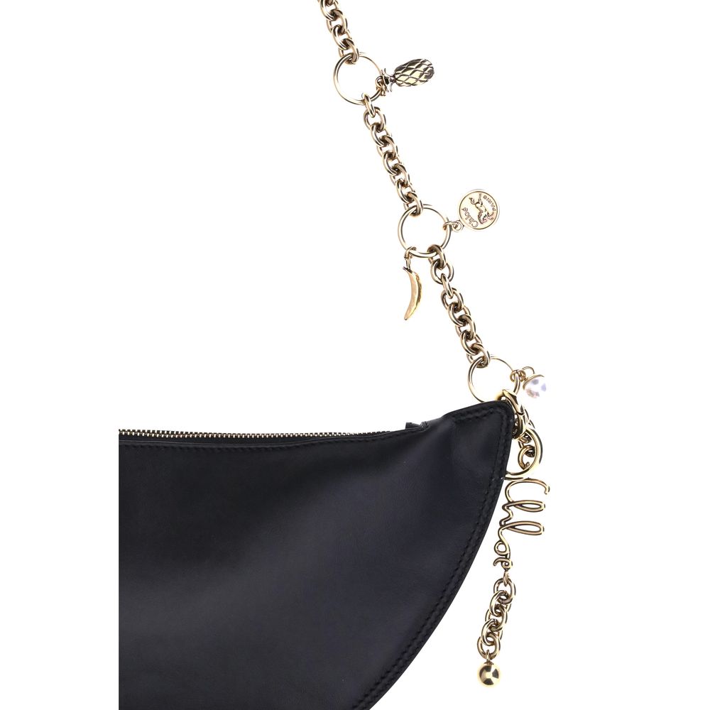 Chloé Icons Chain Black Calfskin Shoulder Bag