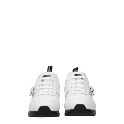 White Leather Low Top Sneakers