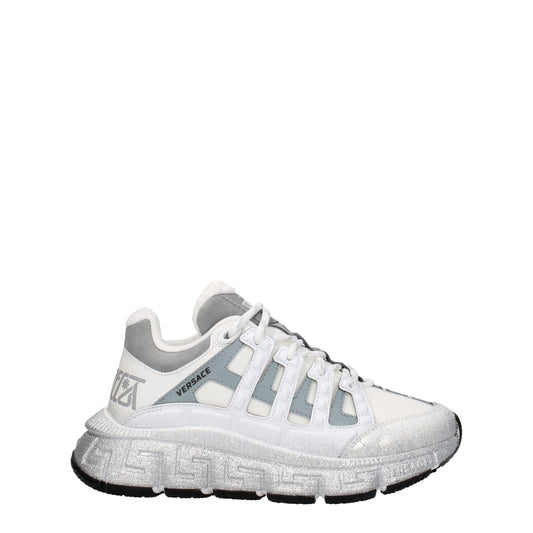 Versace Trigreca Barocco Calf Leather Sneakers