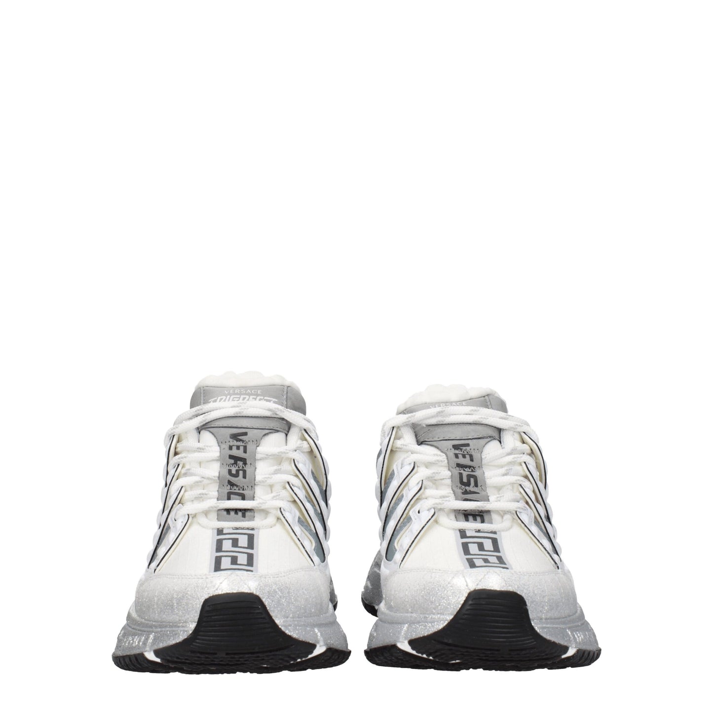 Versace Trigreca Barocco Calf Leather Sneakers