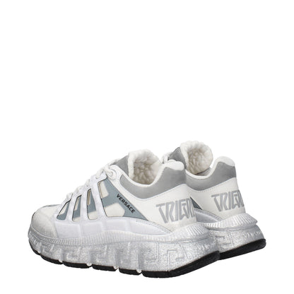Versace Trigreca Barocco Calf Leather Sneakers
