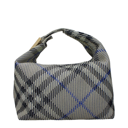 Burberry Medium Peg Lichen Check Canvas Tote